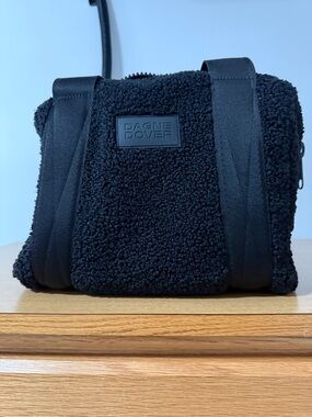 Dagne Dover Black Sherpa Mini Crossbody